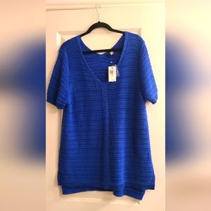 Blue sweater top off saks fifth avenue